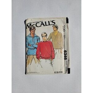 Vintage McCall’s 6346 Men’s Tops Pattern (1978, Uncut)